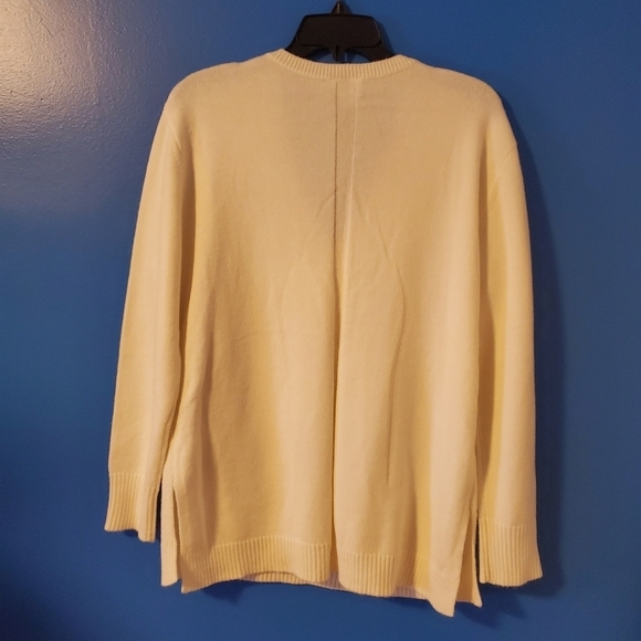 NWT Anthropologie Off White Oversized Vneck Sweater Size Small, Soft & Comfy - Picture 9 of 10